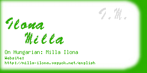 ilona milla business card